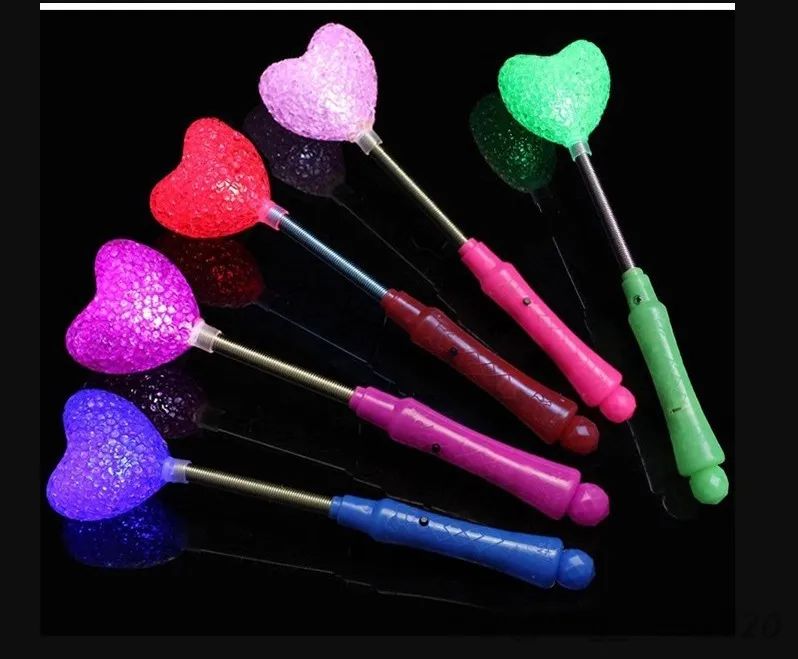 LED Light Up Wands & Glowing Sticks - Flashing Rose, Star, Heart ...