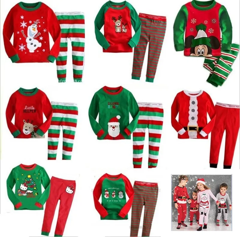 Ensemble de pyjamas de noël pour enfants Elk vêtements vêtements de nuit pour garçons vêtements enfants bébé coton dessin animé Pijamas hiver automne pyjamas