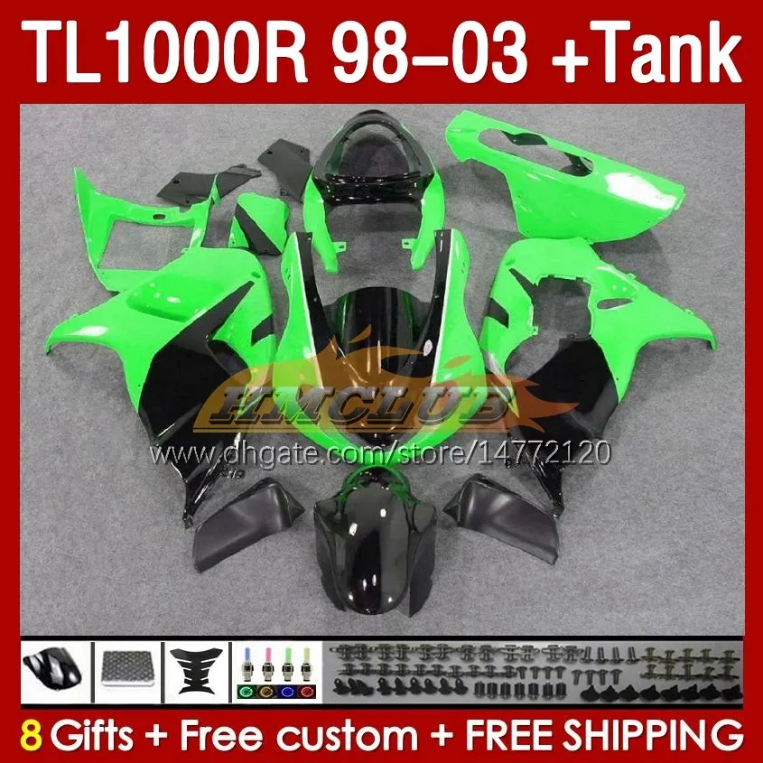 Fairings & Tank For SUZUKI SRAD TL-1000 TL 1000 R 1000R TL1000R 98 99 00 01 02 03 Bodywork 162No.54 TL-1000R 1998 1999 2000 2001 2002 2003 TL1000 R 98-03 Fairing green stock