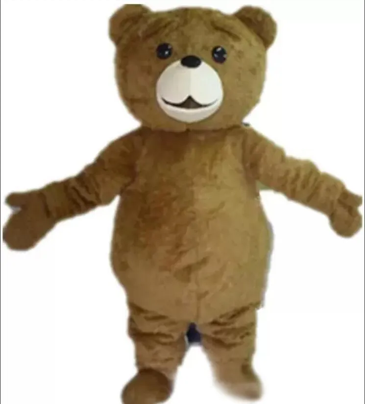 2022 costume de mascotte d'ours en peluche brun adulte de haute qualité pour adulte à porter