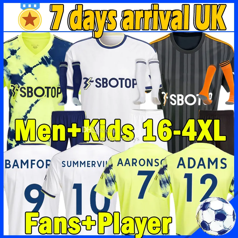 Xxxl 4xl 2022 2023 Ayling voetbalshirts Leeds junior Koch Cooper Aaronson Marc Roca Bamford 22 23 voetbal shirts Summerville Harrison Adams Men Uniformen