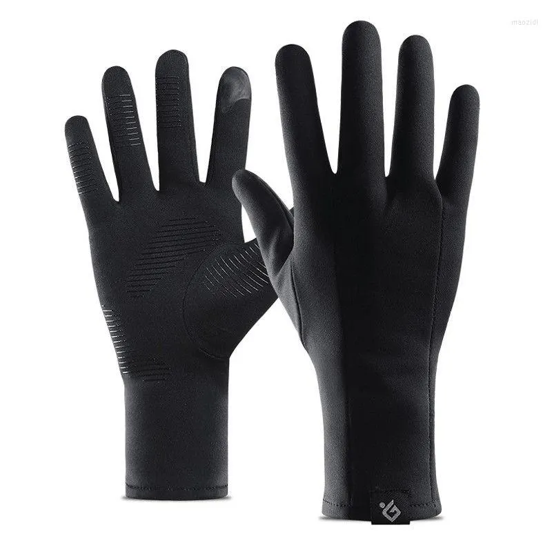 Gants de cyclisme hiver chaud imperméable coupe-vent extérieur épaissir mitaines écran tactile unisexe hommes sport vélo gant