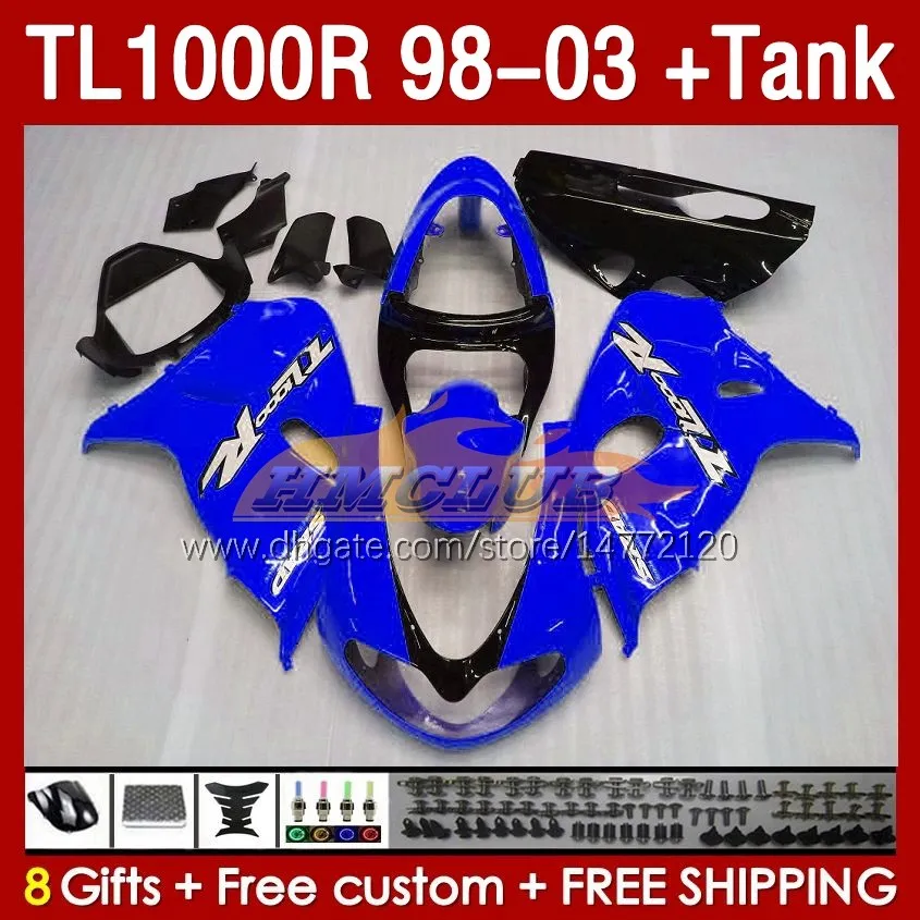 Fairings & Tank For SUZUKI SRAD TL-1000 TL 1000 R 1000R TL1000R 98 99 00 01 02 03 Bodywork 162No.50 TL-1000R 1998 1999 2000 2001 2002 2003 TL1000 R 98-03 Fairing blue glossy