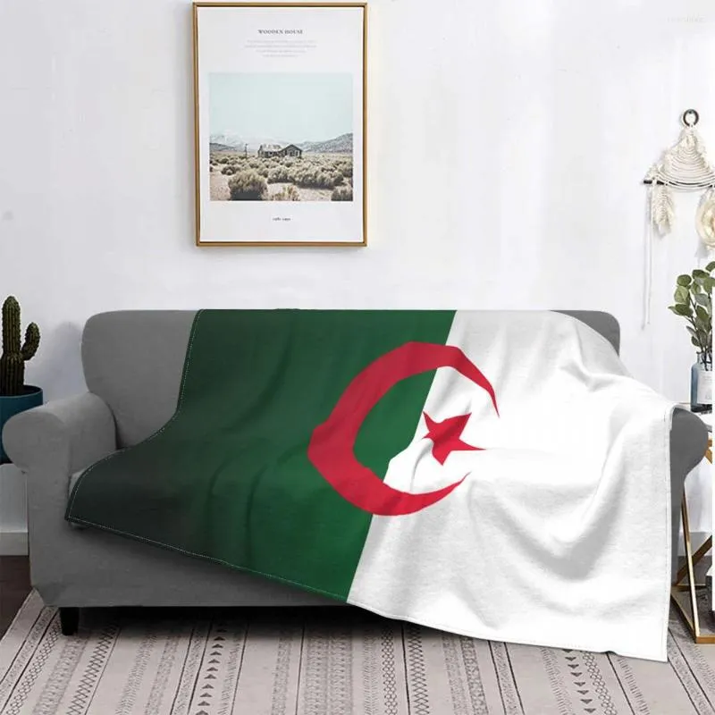 Cobertores Argelia Flag Fashion Fleece Spring Autumn Breito de arremesso macio respirável para a cama Bedding