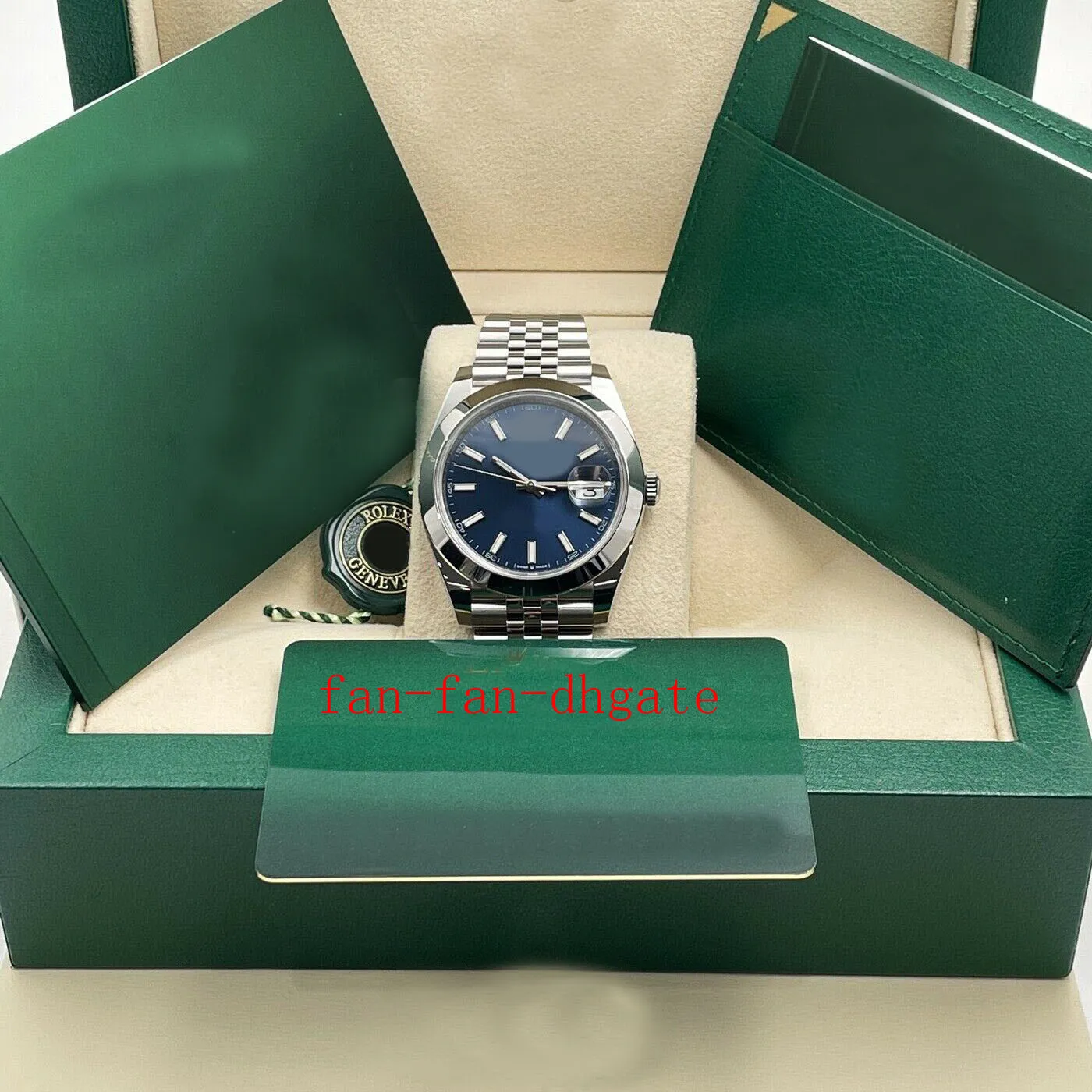 With Box Papers high-quality Watch New Version 41mm Smooth Bezel Blue Roman Jubilee 126300 Mechanical Automatic Men's watch