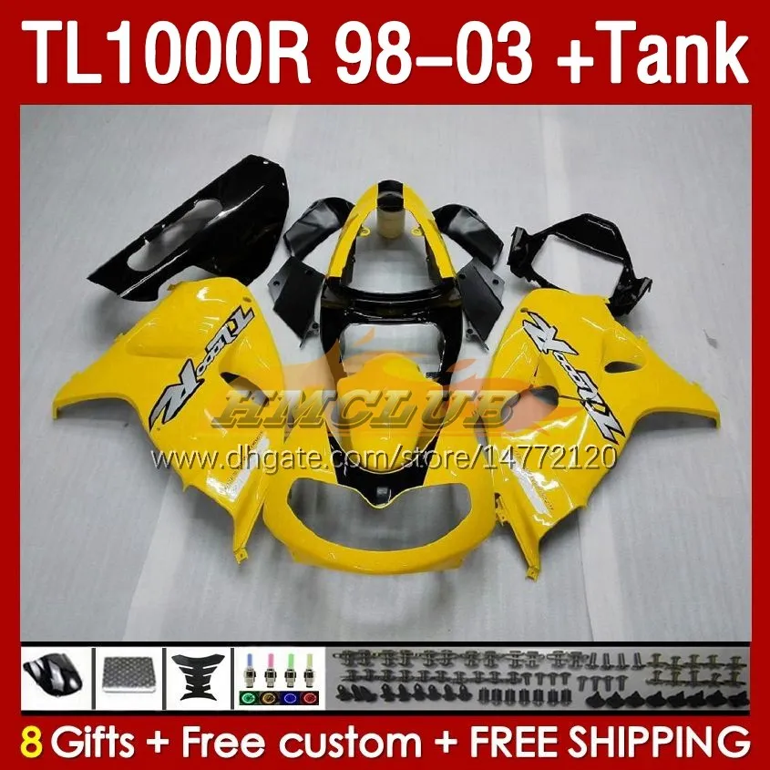 Fairings & Tank For SUZUKI SRAD TL-1000 TL 1000 R 1000R 98-03 Bodywork 162No.12 glossy yellow TL1000 R TL1000R 98 99 00 01 02 03 TL-1000R 1998 1999 2000 2001 2002 2003 Fairing