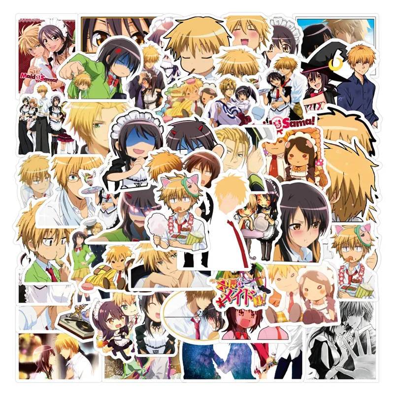 50pcs Anime Maid Sama adesivos Ayuzawa misaki usui takumi graffiti infantil skateboard carros de motocicleta adesivo de bicicleta adesivo de bicicleta por atacado