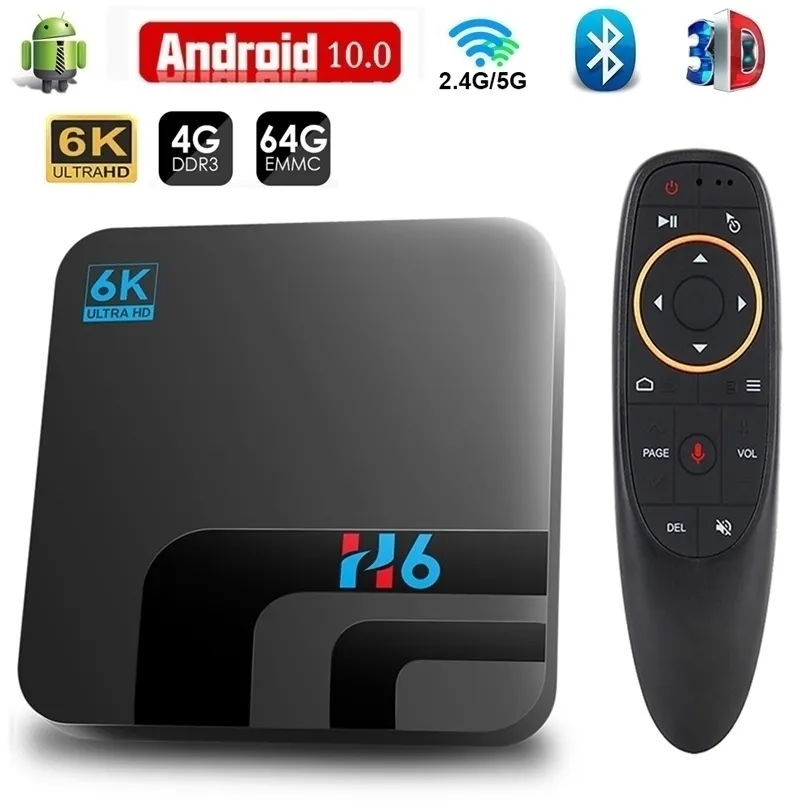 Altro elettronico set top box Android TV 10 4GB 64GB 32GB 6K Video 3D Video H265 Media Player 24G 5GHz WiFi Bluetooth Top Box Smart 221014