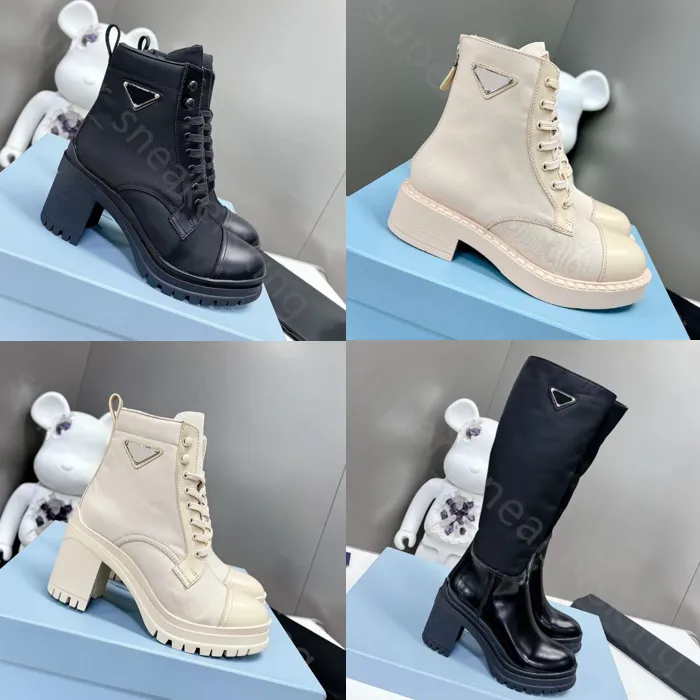 Designer Shoes Women Ankle Boots Australia Martin Boot Luxury Boots Outdoor Thick Bottom Nylon Mid-length long Bootss With Box 35-40