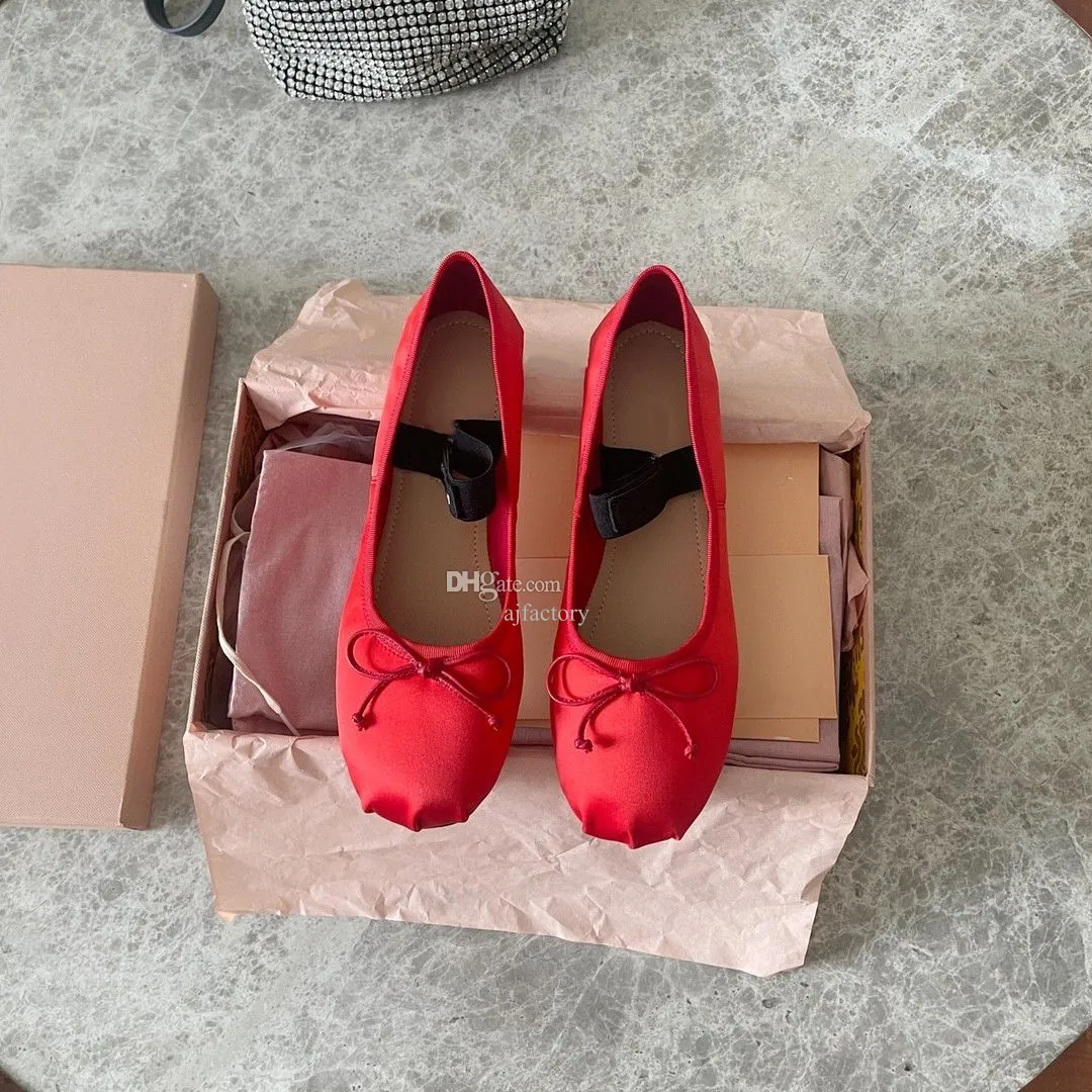 Womens Satin Ballet Flats Comfort Leisure Loafers Dance Shoes