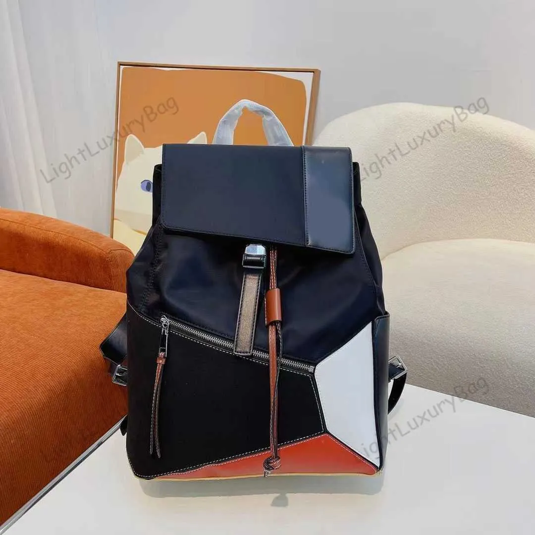 5a mochila saco designer de couro lona retalhos carteira moda formas geométricas bolsa para homens clássico famosa marca compras bolsas