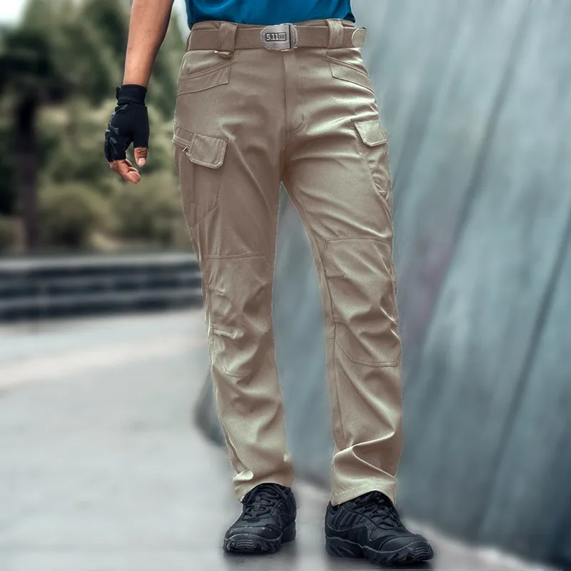 Pantalones tácticos militares para hombre, de cintura alta, casuales,  Ripstop, cargo, para senderismo, al aire libre, de secado rápido, ligeros,  con