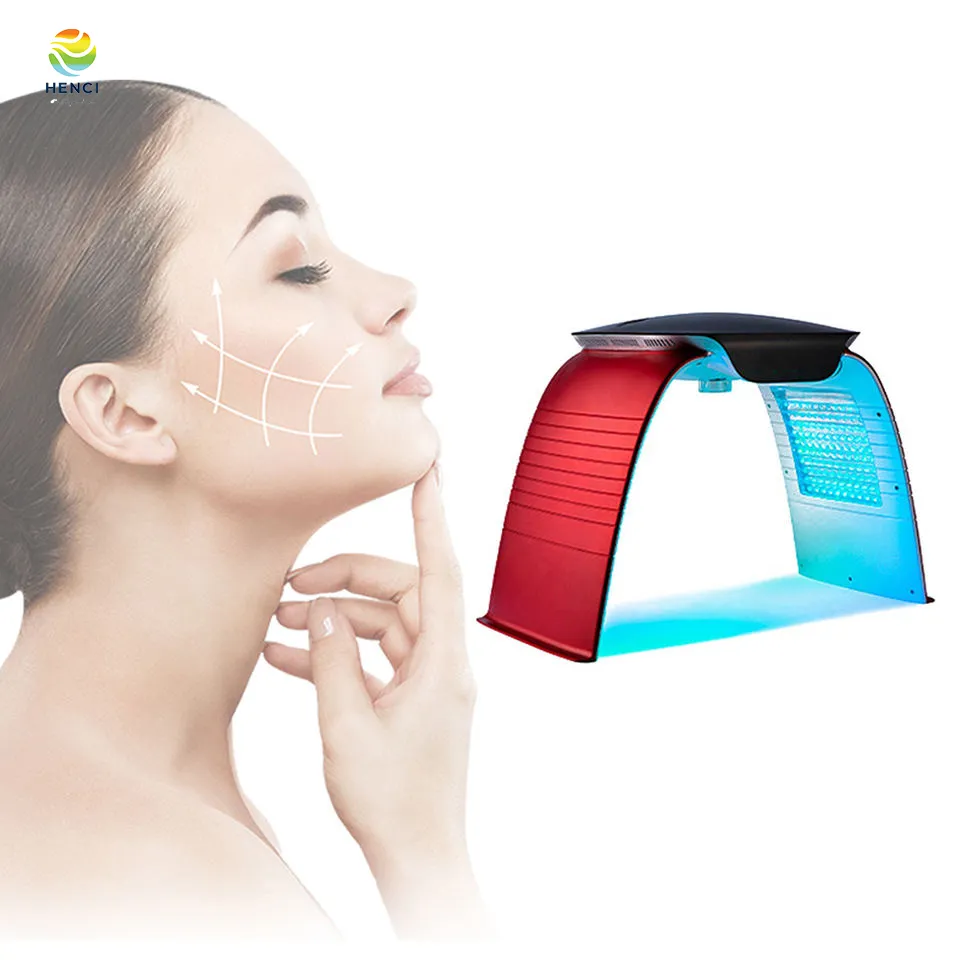 Tratamento da acne 7 cores Red Biológica azul verde terapia LED PDT Machine