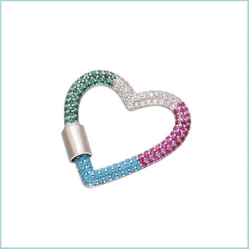 Charms 33x34mm Heart Crystal Pendant Halsband för DIY -smycken Tillbehör Accessoarer Armbandörhängen Anslutning Drop Delivery 2022 Findi Dhhtr