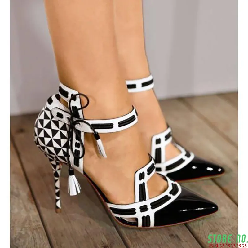 Sapatos sociais femininos salto agulha bico fino salto alto sexy moda feminina preto sapatos de noiva preto alça de tornozelo 221014