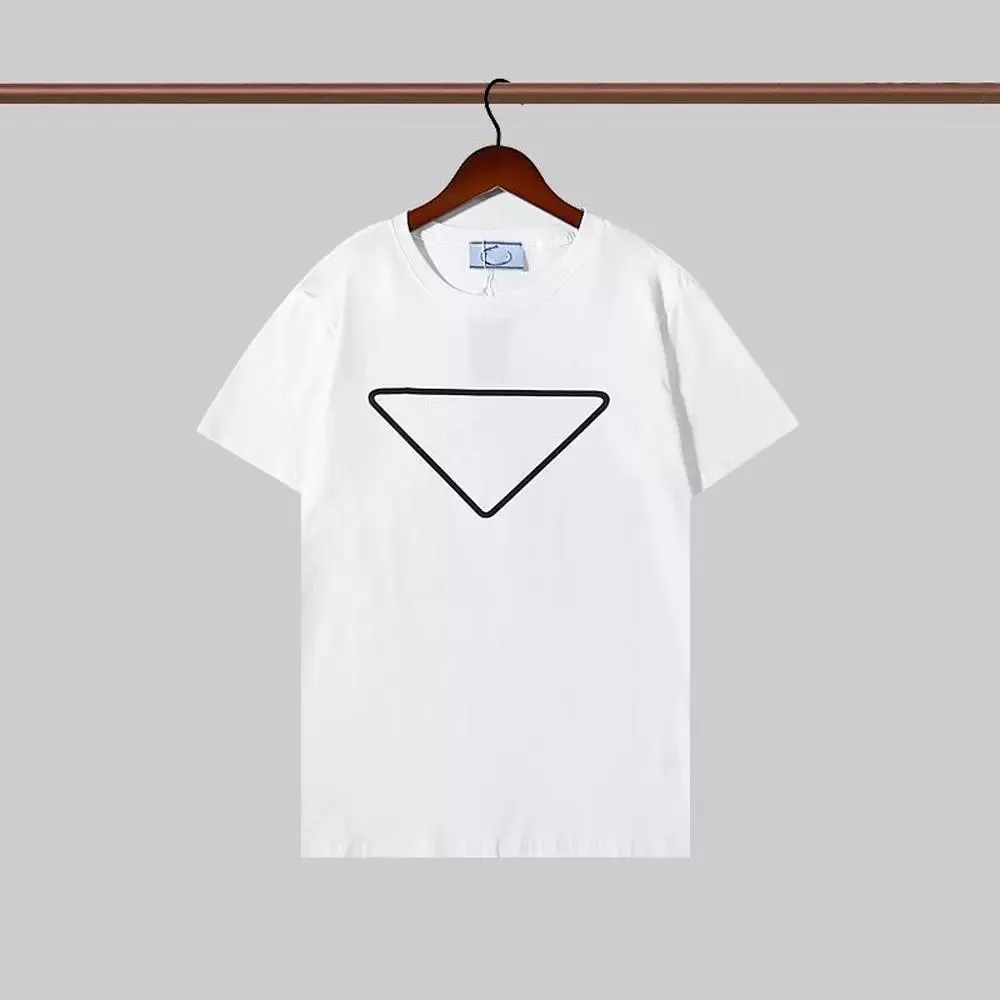 Luxus Casual Prad T-Shirt Neue Herrenbekleidung Designer Kurzarm Prad Polos T-Shirt Baumwolle Großhandel Schwarz und Weiß