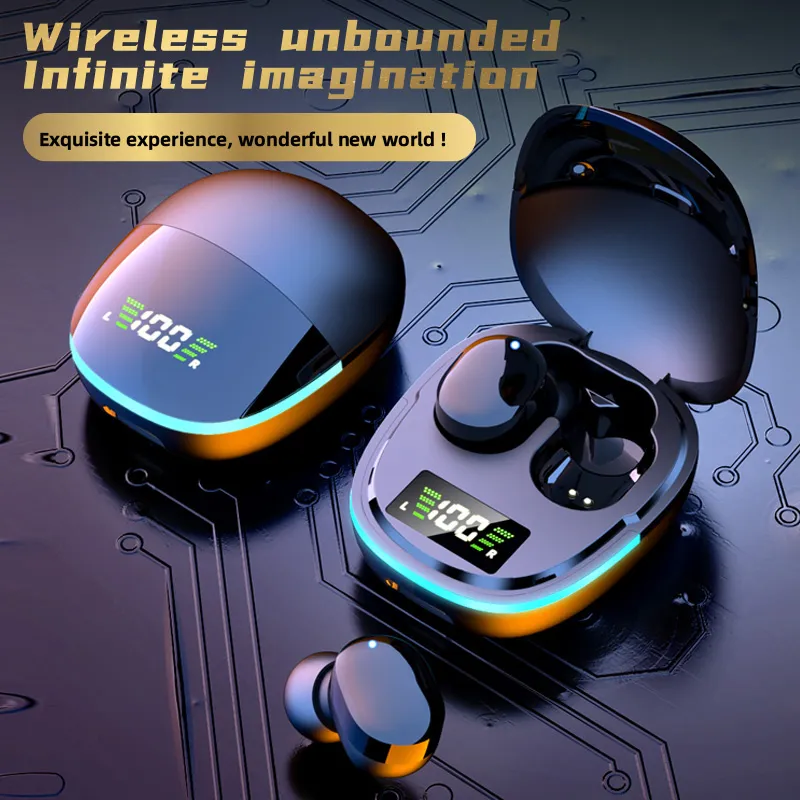 Оригинальные беспроводные наушники G9S, Bluetooth-гарнитура, спортивные наушники со светодиодным дисплеем, шумоподавляющие беспроводные наушники Fone