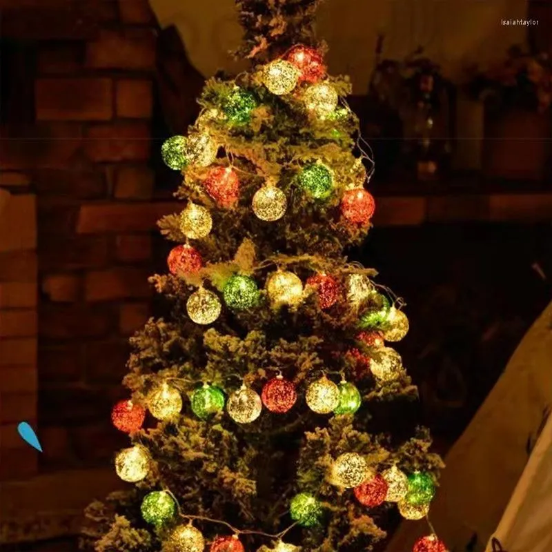 Saiten Weihnachtsdekoration LED-Lichterkette Schneeflocke Schneemann Weihnachtsmann Baum Weihnachtsschmuck für Zuhause