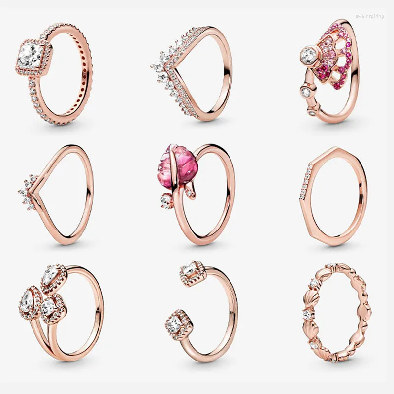 Кластерные кольца LR Timeless Heall Heart Sparkling Rose Gold Pin