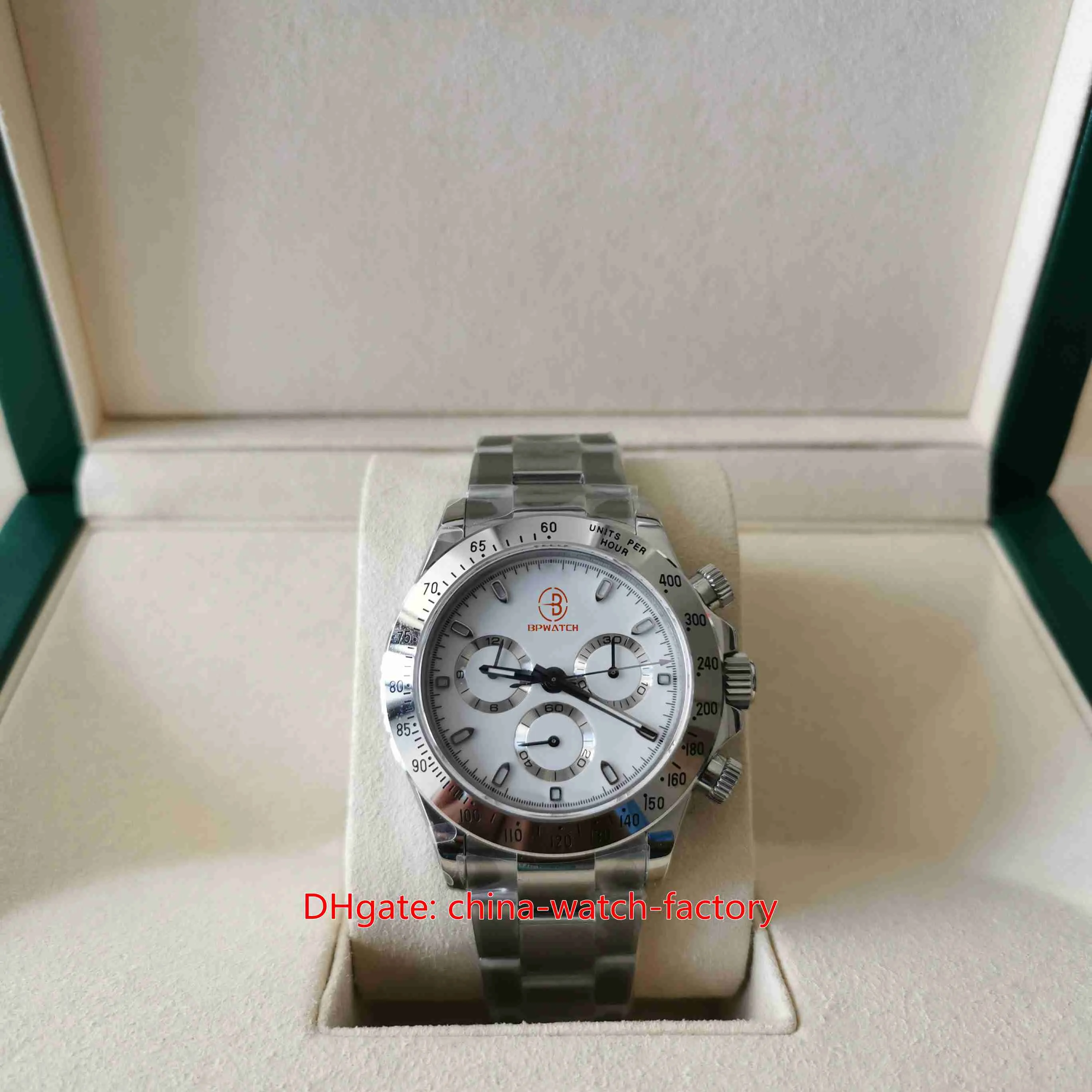 BP Factory Herenhorloge Topkwaliteit chronograaf 40 mm Cosmograph 116520 roestvrijstalen horloges CAL.7750 4130 uurwerk Mechanisch automatisch herenhorloges