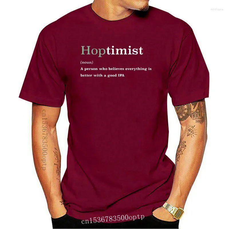 Męskie koszule 2022 Hoptimist Definicja - Śmieszna koszulka dla miłośników piwa i IPA