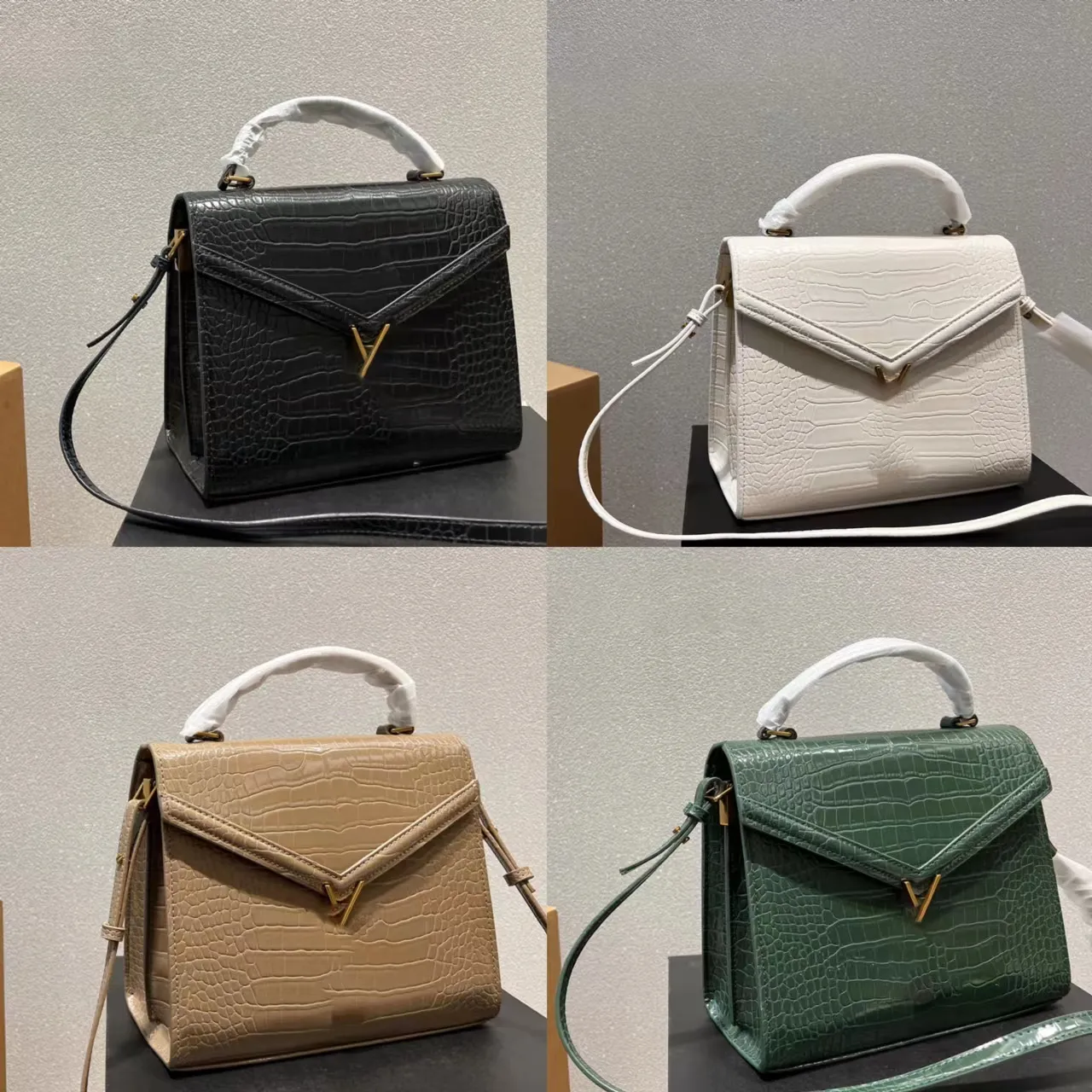 Nuova borse di design Donne di lusso Sagni per spalle Designer Portafoglio Crossbody Borse Female Pulses 2022 Topquality Solido Crocodile Pattern Bags