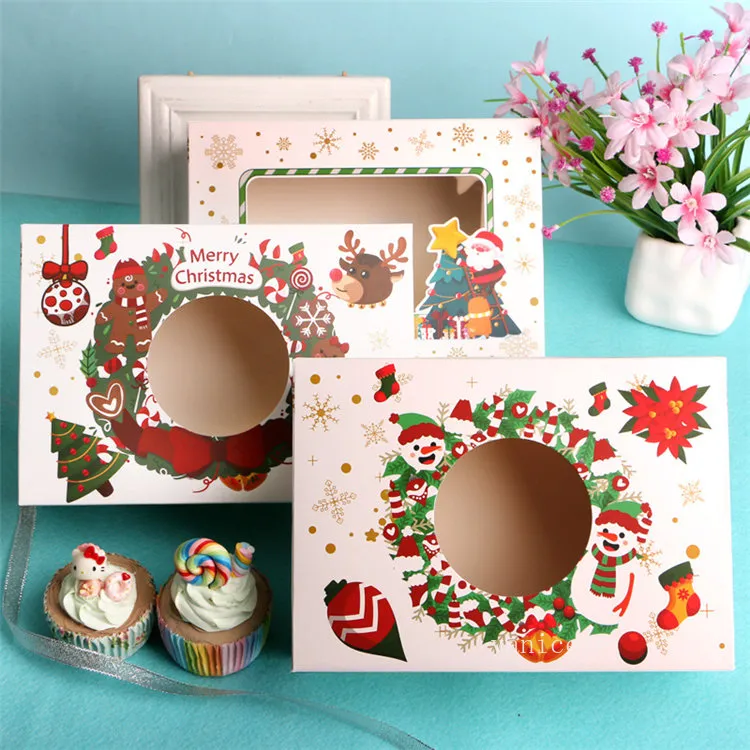 Christmas pastry packaging box Christmas baking packaging Christmas Eve biscuit gift boxes LT100