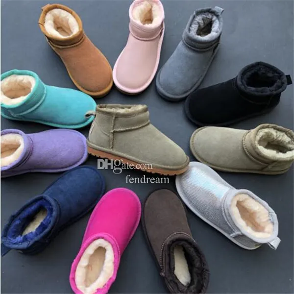 Winter Platform Girls Boots Children Rubber Anti-slip Snow Boots Shoes