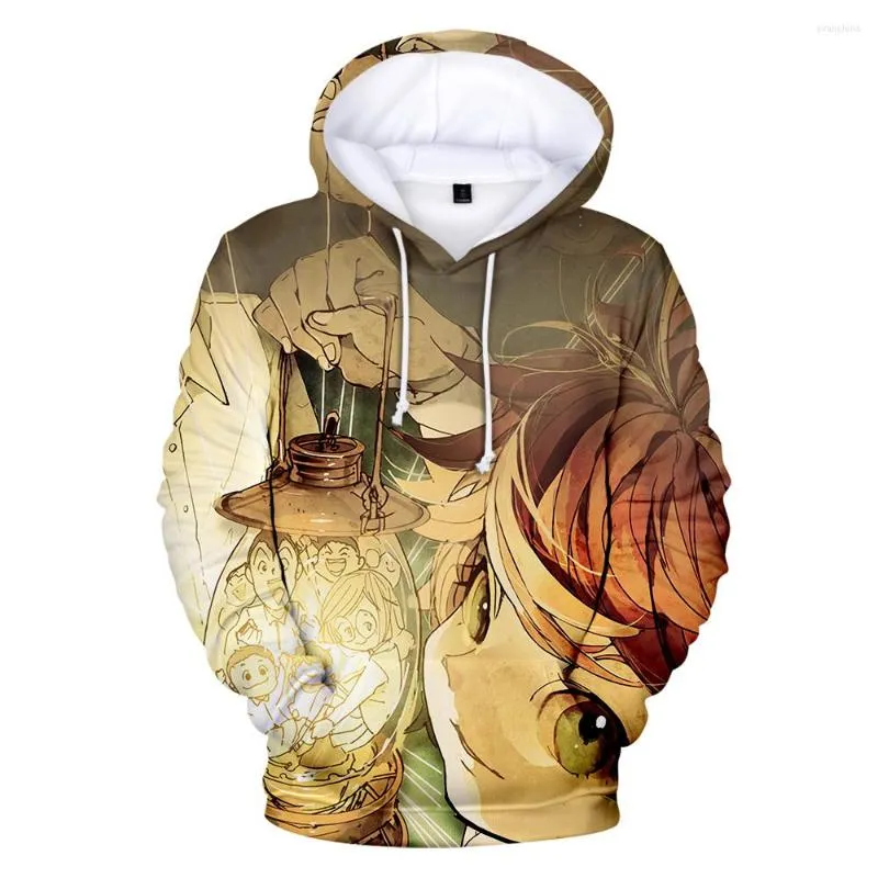 Sweats à capuche pour hommes nouveauté sweats pour garçon The Promised Neverland garçons/filles décontracté créatif à manches longues pulls de mode