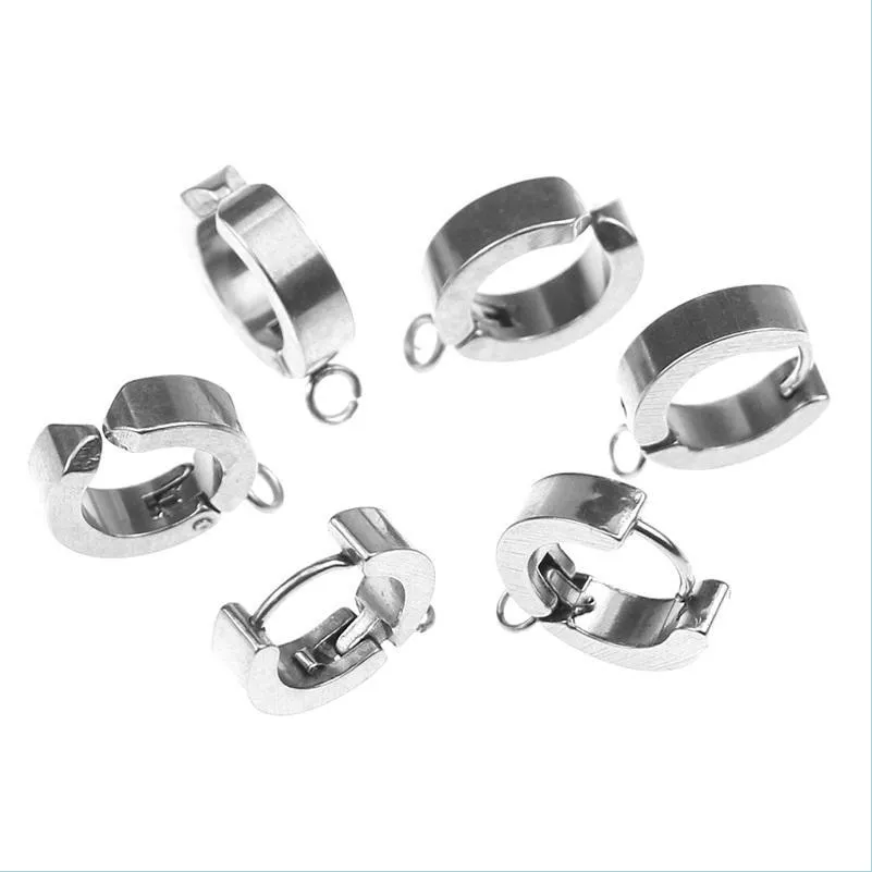 Klemt haken 10 stks/lot roestvrijstalen achterkant clips oorhaken oorbellen bevindingen voor componenten diy sieraden onderdelen groothandel drop leveren dheec