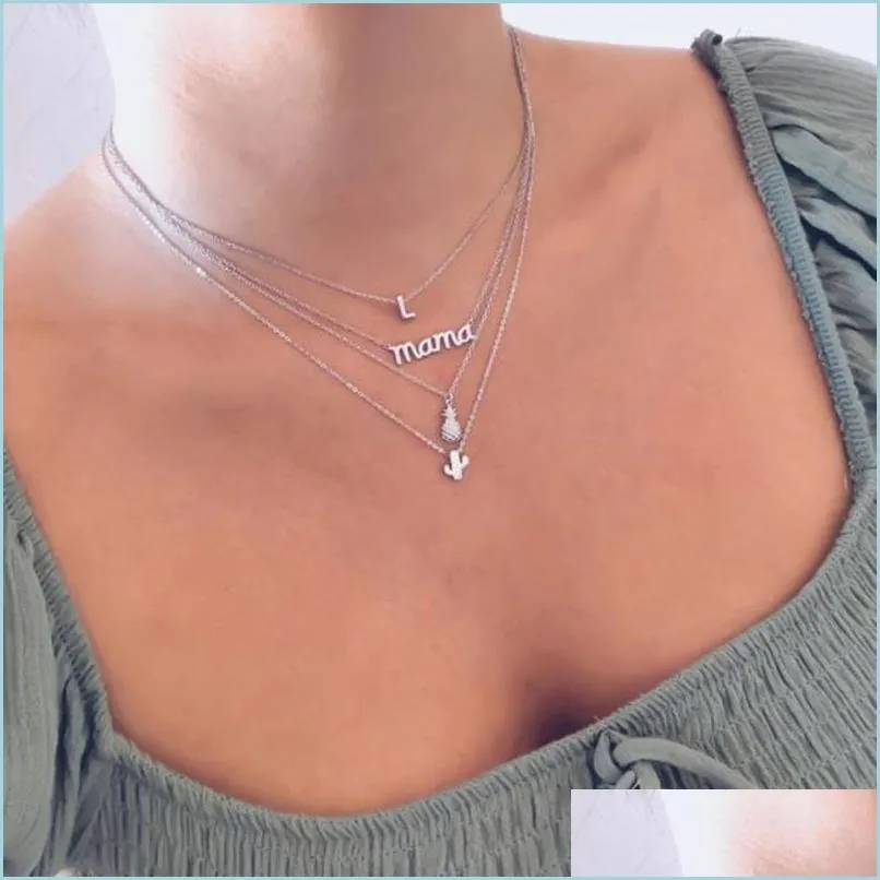 Pendanthalsband 925 Sterling Sier Inledande brev Pendant Necklace For Women Girl A-Z Alfabet krage Mujer Fine Jewelry Christmas DHQCJ