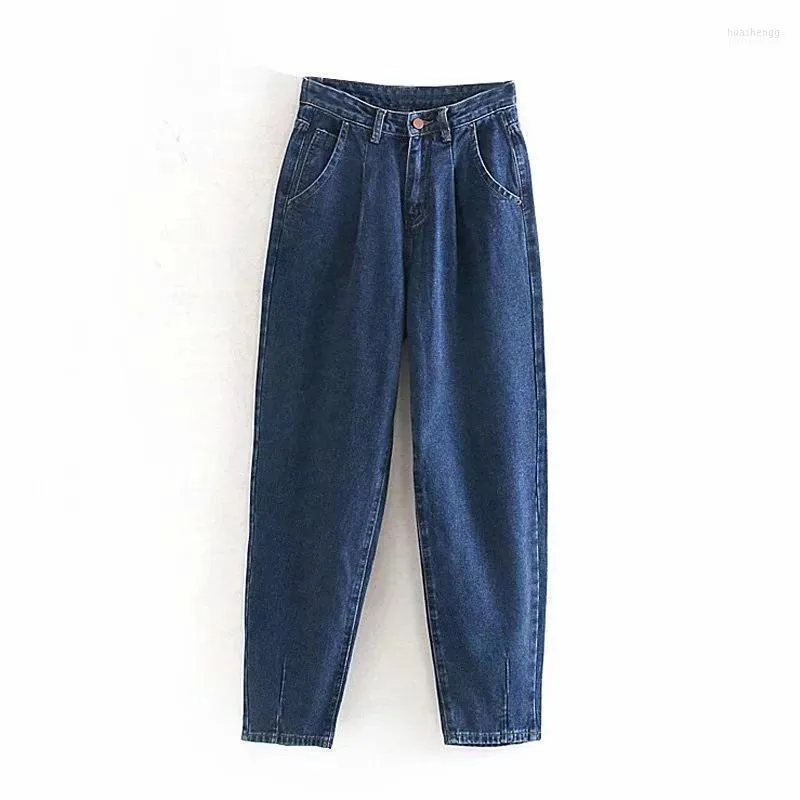 Dames jeans dames klassiekers mode vrouwen los casual harem broek vriendjes vriend moeder streetwear hoge taille geplooide denim broek