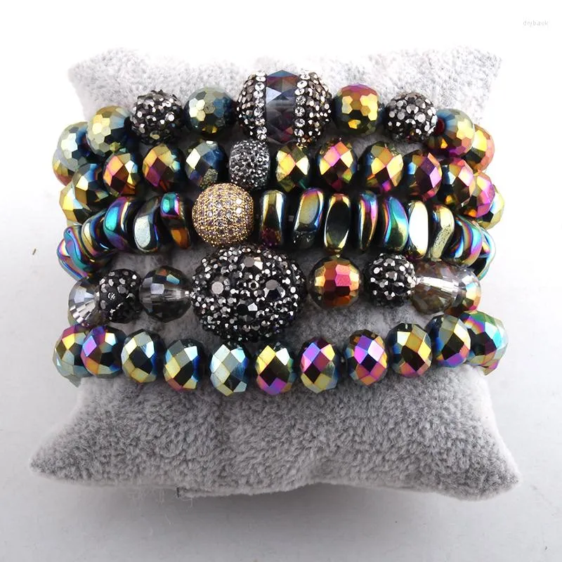 Strand MOODPC Fashion Jewelry Beautiful Multicolor / Blue Bracelet Set Glass Natural Stone Bracelets