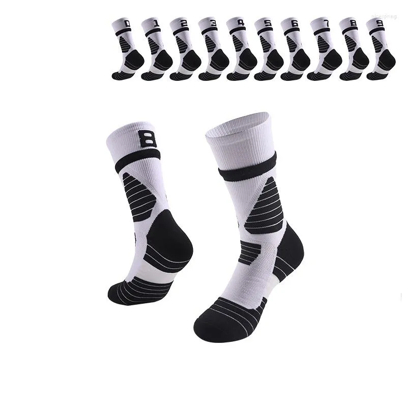 Chaussettes de sport numéro de basket-ball numérique matériau anti-boulochage bas de serviette en Stock hommes en cours d'exécution football femme