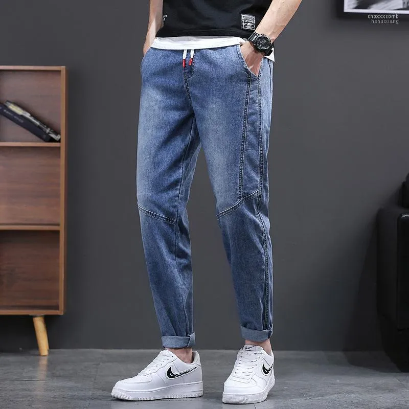 Herrenjeans, modisch, Denim, lässig, hochwertige Hose, Herren, große Größe