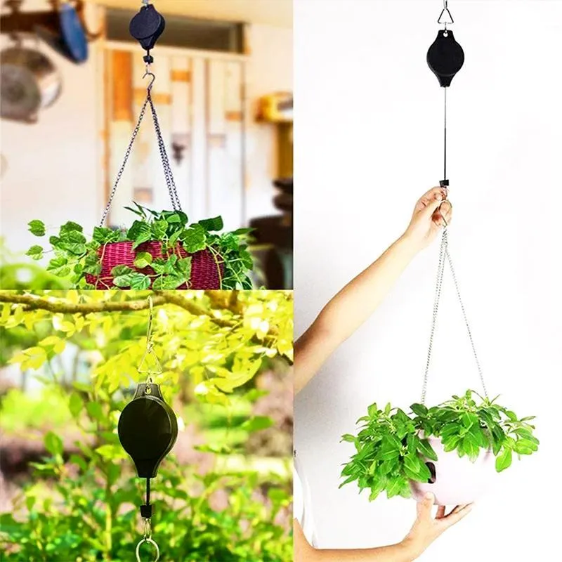 Retractable Plant Pulley Adjustable Heavy Duty Hanging Flower