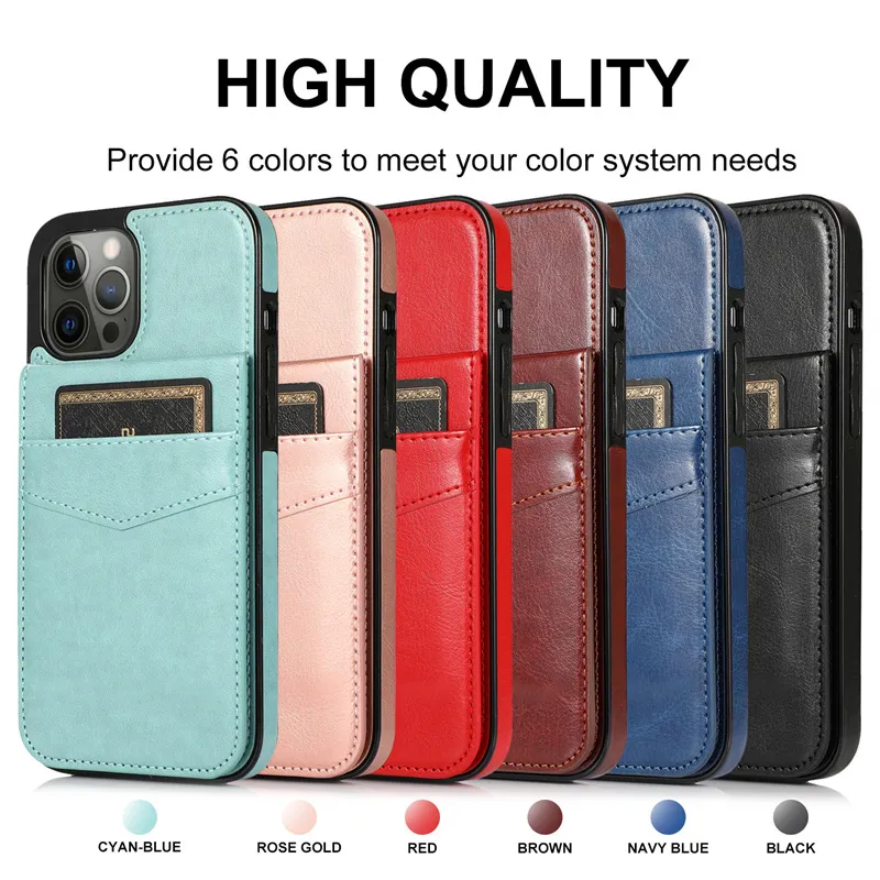 Luxury Leather Cell Phone Cases With Stand Holder Shock Phone Cover Cards For iPhone 14 13 12 11 PRO MAX Samsung Galaxy A51 A71 A21S A01 A11 A31 A41 A30S A10 50 40 70 A20E A42