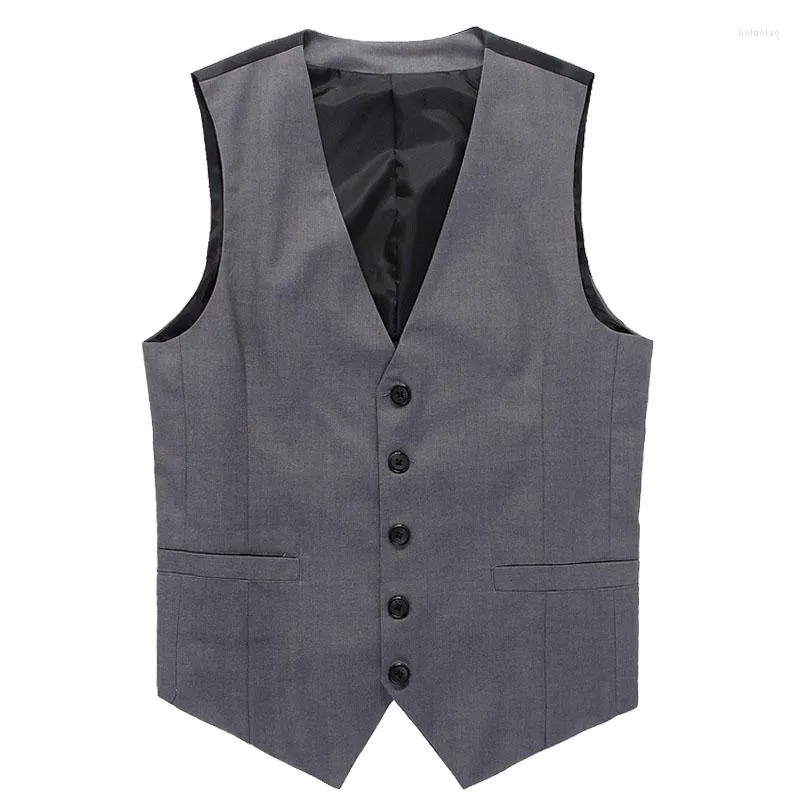 Men's Vests Plus Size S-7XL Fashion Slim Fit Sleeveless Mens Wedding Waistcoats 9 Colors Solid Waistcoat Men Dress Y122306