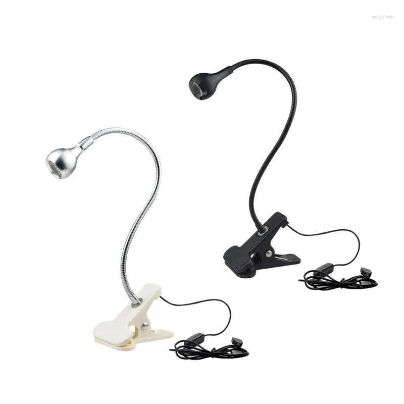 Table Lamps Led With Clip Holder Portable USB Power Flexible Bookish Desk Lamp Bedside Lampada Household Lighting Reading For Book Luz