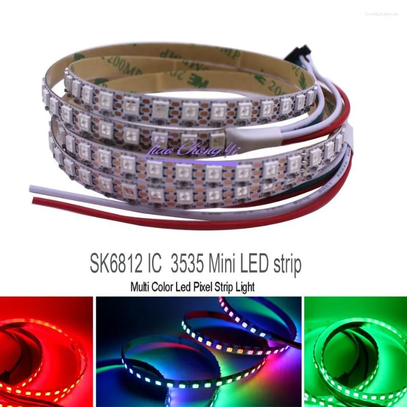 Şeritler WS2812B 3535/ayrı ayrı adreslenebilir RGB LED şeridi 60leds/m 144leds/m 4mm/5mm/7mm genişlik PCB SK6812 Piksel Light