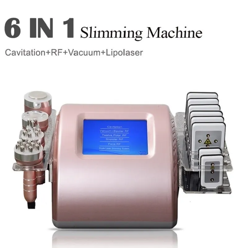 Équipement de beauté multifonctionnel 2022 Produit chaud 6 en 1 Laser sous vide Radiofréquence RF 40K Cavi Lipo Minceur Machine de cavitation par liposuccion ultrasonique pour spa