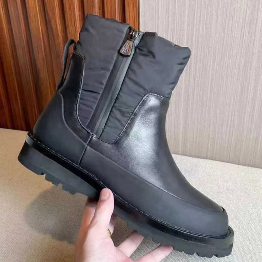 Winterontwerper Boots Snow Australia Boots Lederen enkelschoenplatform Ski-sneaker Stain Resistent Mid-Kalf Niet-slip buitenzoolschoenen met doos No417