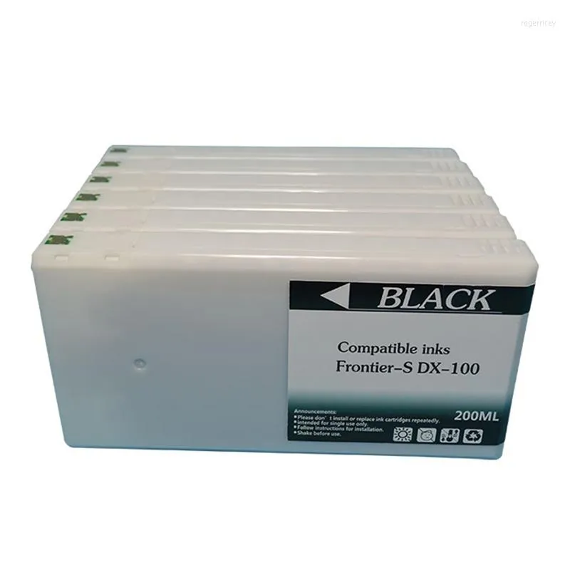 Bläckpåfyllningssatser ersättningskassett för Fuji DX100 -patroner med chipkompatibelt skrivarfärg