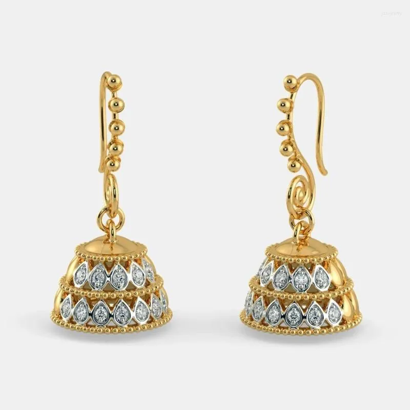 Dangle Boucles D'oreilles Rétro Boho Style Parapluie Forme Or Couleur Cage À Oiseaux Bouddha Cloche Bijoux Religieux En Acier Inoxydable Boucle D'oreille Pour Les Femmes