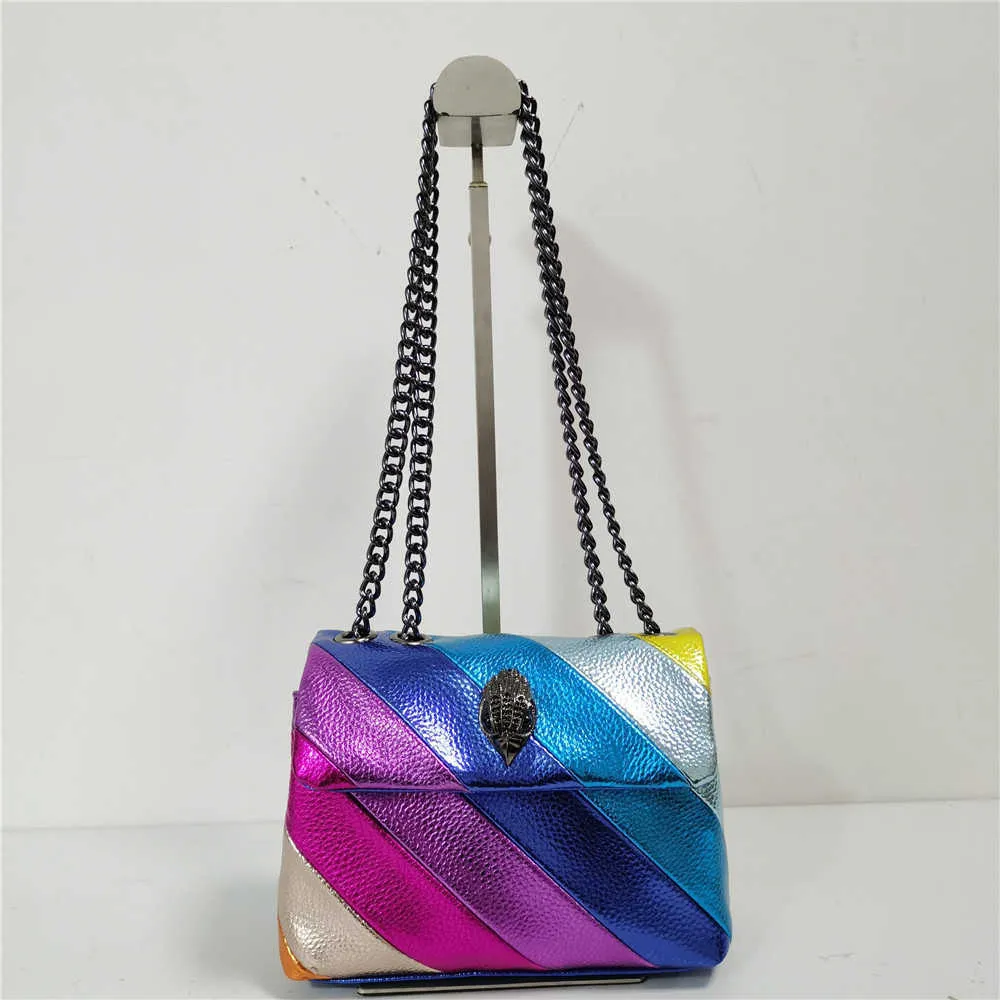 Totes Sacs Arrivée Mini Rainbow Femmes Sac À Main Portable Pratique Joining Coloré Cross Body Patchwork Épaule En Métal 221103