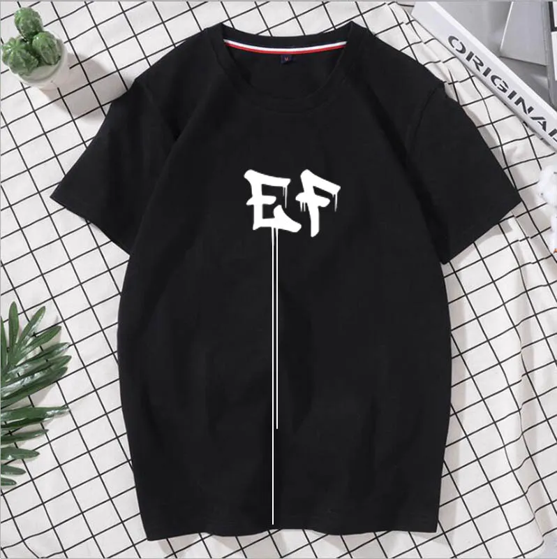 T shirt designer letter printing pure cotton round neck short sleeve black and white fashion Japanese element Tokyo skateboard undershirt #125