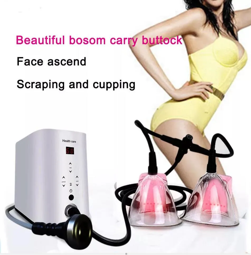 Directly effect Heating Breast Enlargement slimming Vacuum Machine Metal Vacuum Cups Pumps Therapy Cupping Massager Butt Enhancer Buttock Lifting