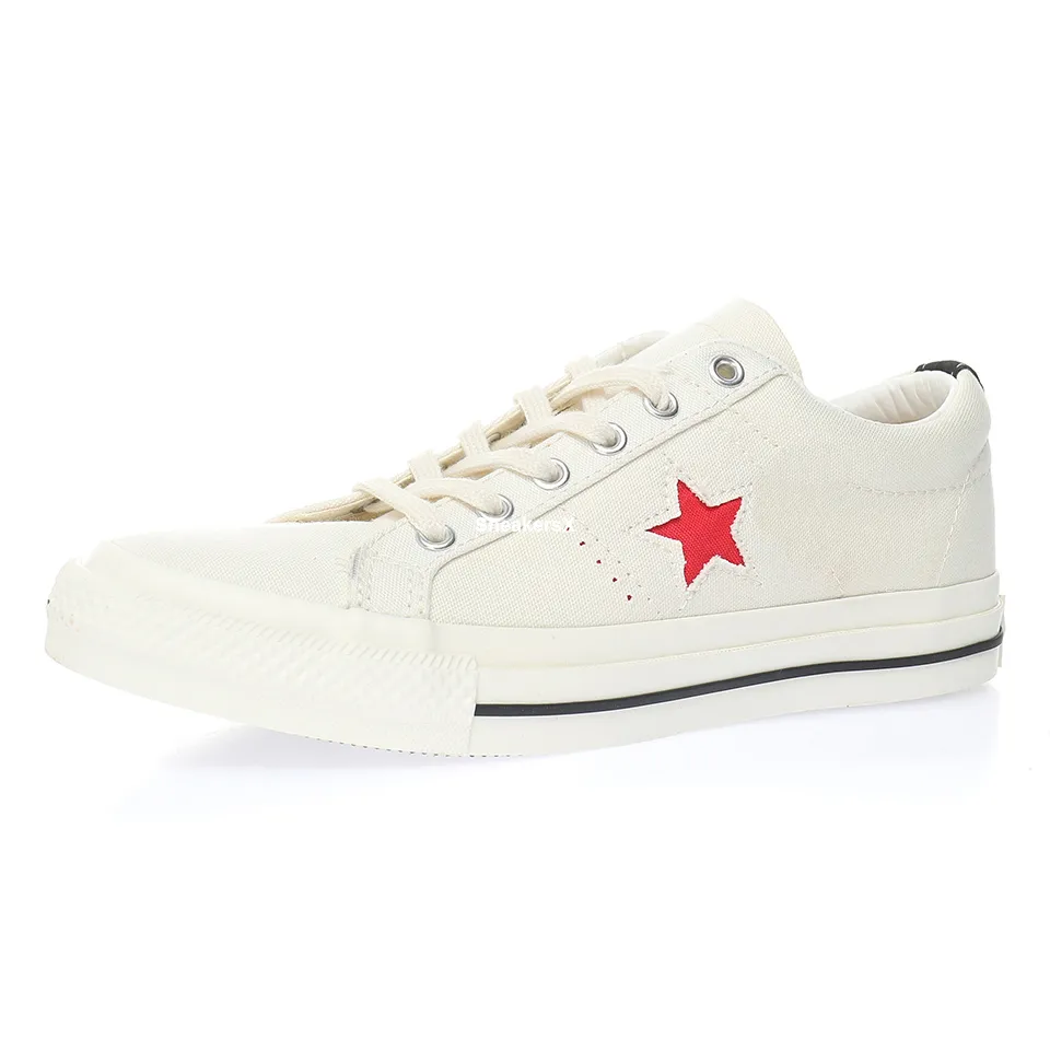 Heart One Star Ox White Canvas Shoe for Men Hearts Sneakers Mens Love Skates Shoes Womens Skate Women Sports A01792C