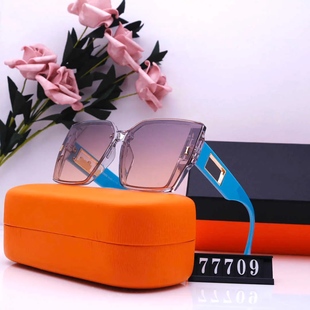 Zonnebril Modepaar Luxurys Designers voor dames heren ontwerper zonnebril buitenrit Vakantie zomer gepolariseerde vrouw zonnebril doos