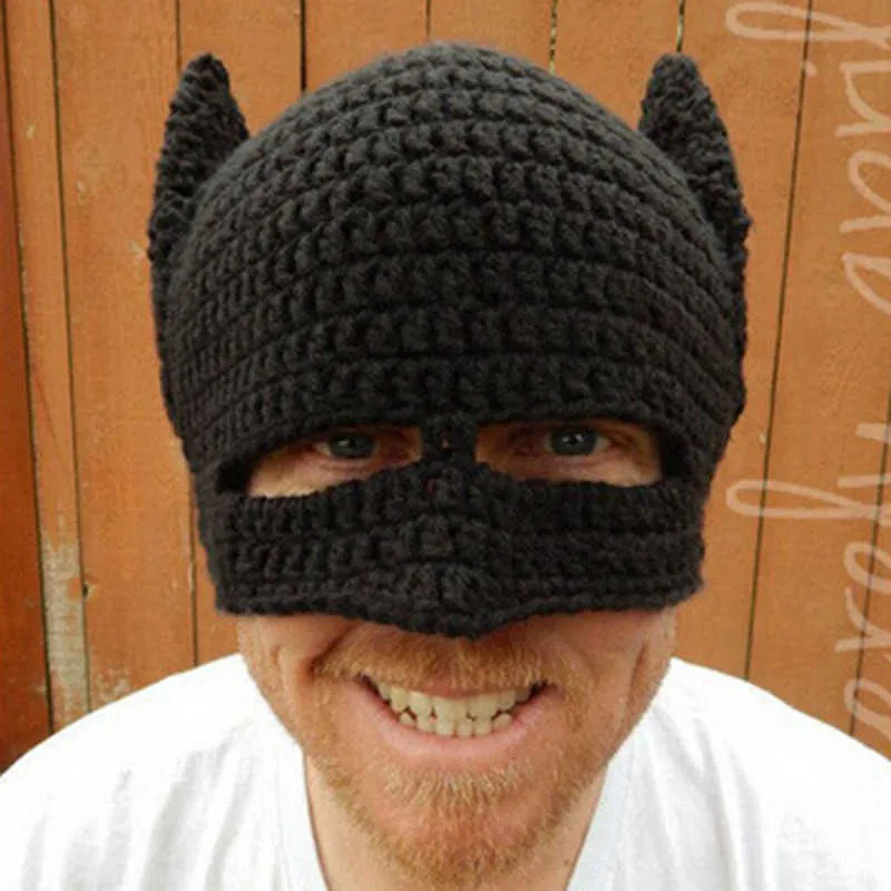 Radfahren Caps Masken Hot Handmade Winter Beanie het Coole Maske Gestrickte Hüte Helm EarFlap Männer Frauen Winter Caps Party Geschenke gorros L221014